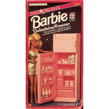 Barbie Linha Brilhante Geladeira Freezer - Estrela