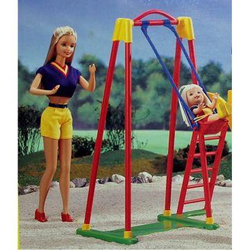 Giggles N Swing™ Barbie® doll & Kelly® doll-Blond