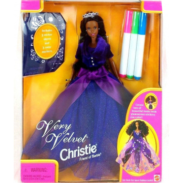 Very Velvet Barbie Christie Doll (AA, purple)