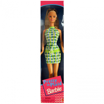 Pretty in Plaid Barbie Doll (blue- green)