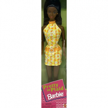 Pretty in Plaid Barbie Doll (orange - yellow)