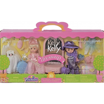 Kelly & Liana Dress up Friends Barbie Doll Set Fairy Princess Movie Star (blonde)
