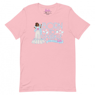 Barbie 1980's Crystal Born to Sparkle Pink T-Shirt