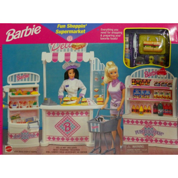 Shoppin' Fun Barbie & Kelly Supermarket Playset