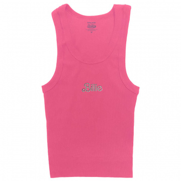 Barbie X Billie Eilish Pink Ribbed Tank