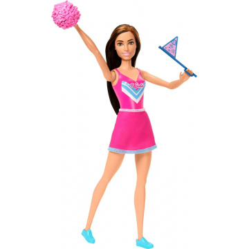 Barbie Cheerleader Fashion Doll Cheerleader Uniform Pompom Flag