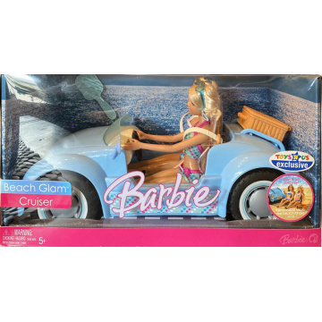 Barbie Beach Glam Cruiser With 2 Dolls (Blue)