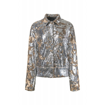 Hilary MacMillan x Barbie® 65 - Barbie® Sequin Bomber Jacket