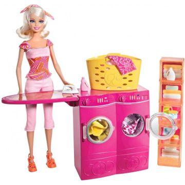 Barbie Spin To Clean Laundry Room and Barbie Doll Set