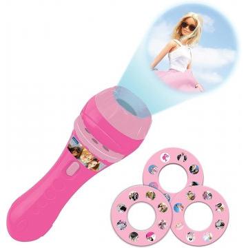 Lexibook - Barbie Flashlight and Projector with 3 Discs, 24 Images, CREATE Your Own Stories