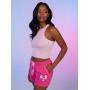 Barbie Rhinestone Pink Lounge Shorts