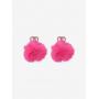 Barbie Bling Pink Pom Earrings