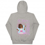 Barbie 1980's Crystal Born to Sparkle Grey Hoodie