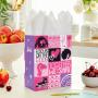 9.6 Barbie™ Graphics on Pink Medium Gift Bag