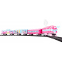 Lionel Mattel Barbie Battery O Gauge Toy Train Set with Remote, Locomotive, Train Cars, & Track with Authentic Train Sounds, Lights, & Water Vapor Smoke Effects