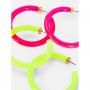 2pk Barbie The Movie Neon Hoop Earrings