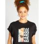 Knit T-shirt Barbie - black