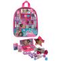 Barbie - Townley Girl Backpack Cosmetic Makeup Gift Bag Set includes Lip Gloss, Nail Polish & Hair Accessories for Kids Teen Tween Toddler Girls