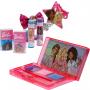 Barbie - Townley Girl Backpack Cosmetic Makeup Gift Bag Set includes Lip Gloss, Nail Polish & Hair Accessories for Kids Teen Tween Toddler Girls