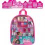 Barbie - Townley Girl Backpack Cosmetic Makeup Gift Bag Set includes Lip Gloss, Nail Polish & Hair Accessories for Kids Teen Tween Toddler Girls