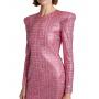 Balmain x Barbie Monogram Strass Embellished Mini Dress