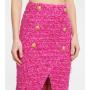 Balmain x Barbie metallic tweed midi skirt