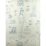 'Barbie™ Blueprint' Grasscloth Wallpaper By Barbie™ - Denim