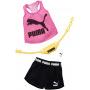 Barbie Clothes: Puma Branded Outfit Doll with 2 Accessories, Shorts Set, Multicolor