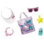 Barbie Storytelling Fashion Pack of Doll Clothes Inspired by Hello Kitty & Friends: Swimsuit, Fringed Cover-up & 6 Beach-Themed Accessories Dolls