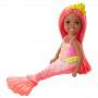 Barbie™ Dreamtopia Chelsea™ Mermaid Doll, 6.5-inch with Coral-Colored Hair and Tail