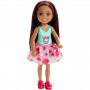 Barbie® Club Chelsea™ Doll, 6-inch Brunette Wearing Fierce Tiger Graphic and Removable Floral Skirt