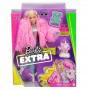 Barbie® Extra Doll #3 in Pink Coat with Pet Unicorn-Pig for Kids 3 Years Old & Up