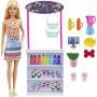 Barbie® Smoothie Bar Playset, Blonde Barbie® Doll, Smoothie Bar & 10 Accessories for Kids 3 to 7 Years Old