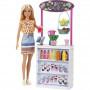 Barbie® Smoothie Bar Playset, Blonde Barbie® Doll, Smoothie Bar & 10 Accessories for Kids 3 to 7 Years Old