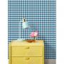 'Barbie™ Gingham' Wallpaper by Barbie™ - Cadet Blue