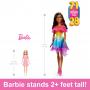 Large Barbie Doll, 28 Inches Tall, Blond Hair And Rainbow Dress AA