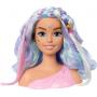 Barbie Doll Fairytale Styling Head, Pastel Fantasy Hair with 20 Accessories, Doll Head for Hair Styling