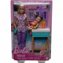 Barbie Pediatrician Doll and Doctor Playset with Accessories, Purple Scrubs for 3 Years & Above (Purple)