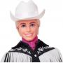 Barbie the Movie Collectible Ken Doll Wearing Black And White Western Outfit