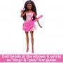 Barbie 65th Anniversary Doll & 10 Accessories, Pop Star Set with Brunette Singer Doll, Stage with Moving Feature & More