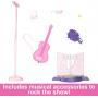 Barbie 65th Anniversary Doll & 10 Accessories, Pop Star Set with Brunette Singer Doll, Stage with Moving Feature & More