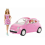 Barbie Doll and Vehicle pink Fiat 500 playset