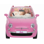 Barbie Doll and Vehicle pink Fiat 500 playset