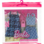 Barbie Fashion 2-Pack Blue Denim Dress, Top, and Shorts, Pink Sunglasses and Purse