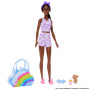 Barbie Doll Clothing, Deluxe Keychain Bag With Slumber Party Themed Accessories (1 Outfit)