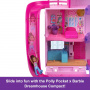 Barbie ​Polly Pocket Dreamhouse Compact, Dollhouse Playset with 3 Micro Dolls, 1 Puppy, 11 Accessories, Elevator & Pool