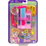 Barbie ​Polly Pocket Dreamhouse Compact, Dollhouse Playset with 3 Micro Dolls, 1 Puppy, 11 Accessories, Elevator & Pool