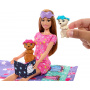 Barbie Doll & Puppy Slumber Party Playset With 2 Toy Dog Figures & 10+ Accessories, Color-Change