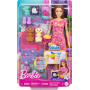 Barbie Doll & Puppy Slumber Party Playset With 2 Toy Dog Figures & 10+ Accessories, Color-Change