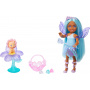 Barbie Chelsea Doll & Accessories Set, Small Fairy Doll with Blue Hair & Wings, Pet & 8 Themed Pieces, Including Flower Pet Bed